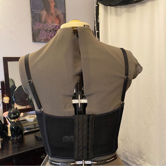 *SOLD* morbid threads fishnet bra top - Picture 2 of 6
